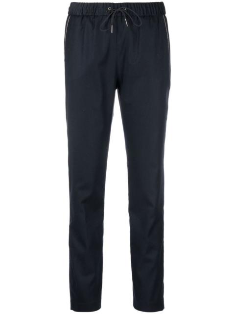 drawstring straight-leg trousers