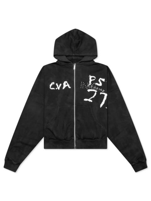 INRI ZIP HOODIE - MECHANIC BLACK