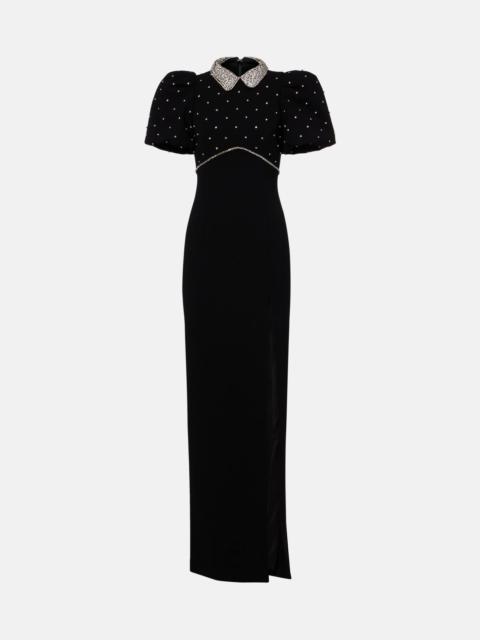 Amery embellished puff-sleeve gown