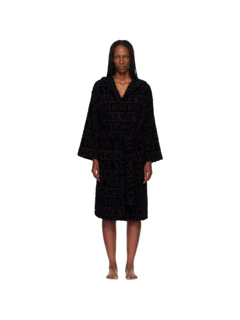 Black 'Versace Allover' Bathrobe