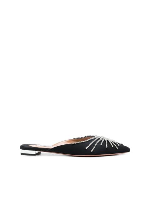 Sunshine crystal-embellished flat mules