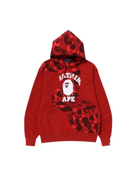 BAPE Color Camo College Cutting Relaxed Fit Hoodie 'Red'