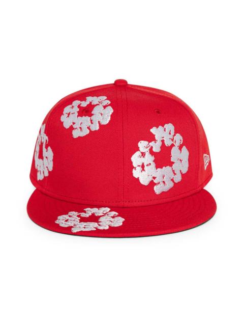 Denim Tears New Era Cotton Wreath 59/50 Cap Red