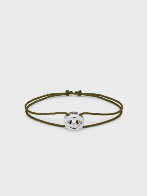 3g-khaki-cord entrelacs-bracelet