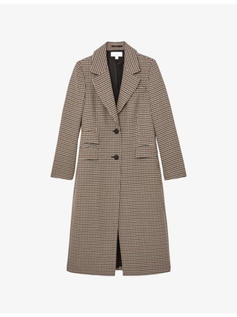 Karina Checked Wool-Blend Coat