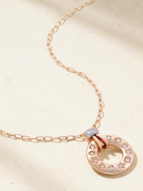 Iconica 18-karat Rose Gold, Rhodium-plated And Diamond Necklace