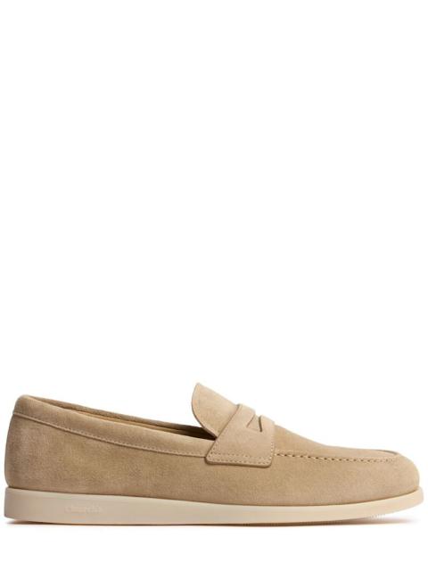 Saddle suede loafers