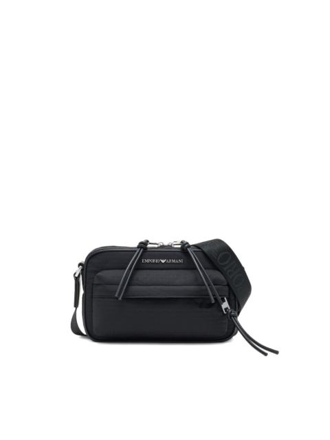 logo-plaque crossbody messenger bag