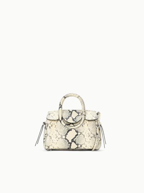 STAUD MAUDE MINI CARRYALL WHITE SNAKE