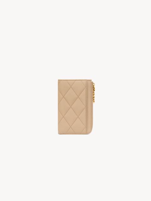 CASSANDRE BIJOU ZIP CARD CASE IN LAMBSKIN