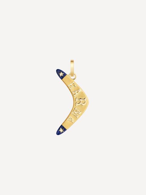 18ct Gold Lapis Karma Charm