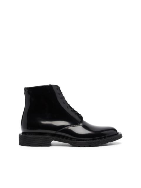 Saint Morris Leather Ankle Lace-Up Boots