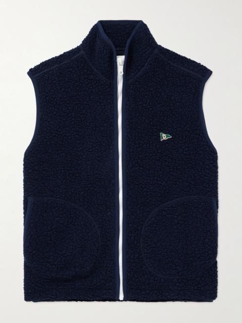 Logo-Embroidered Wool-Blend Fleece Gilet