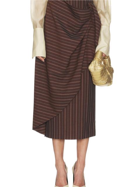 Stripe Twill Blanket Skirt