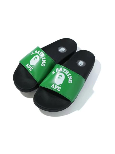 A Bathing Ape College Slide Sandals Green (FW22)