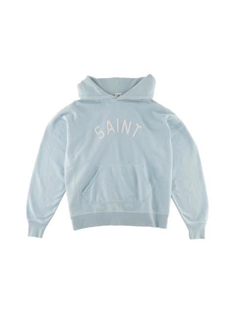 Saint Mxxxxxx Felt Hoodie Vintage Blue