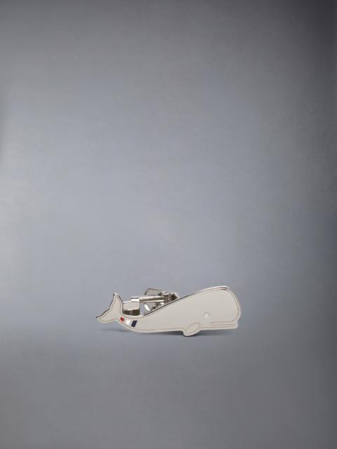 STERLING SILVER WHALE TIE BAR