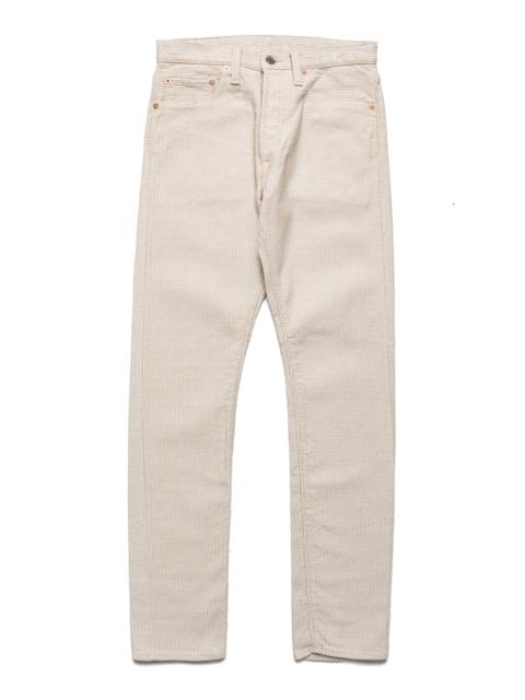 1177-IV 12oz Sashiko 5P Pants Relax Tapered - Ivory x Beige
