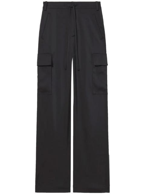 drawstring-fastening cargo trousers