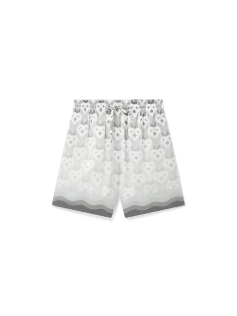 Gradient Heart Monogram Silk Shorts | Casablanca Paris
