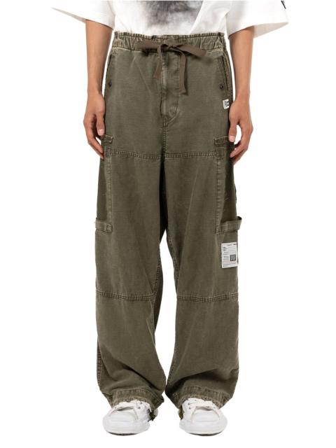 Cotton Satin Cargo Pants