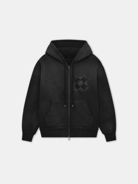 MA QUAD CRYSTAL ZIP HOODIE