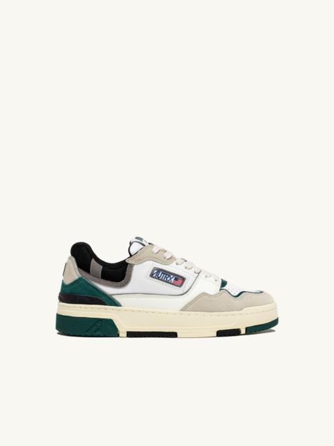CLC LOW SNEAKERS IN WHITE AND FOREST SUEDE AND LEATHER