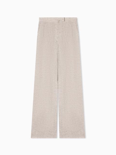 WIDE TROUSERS IN LINEN CHAMBRAY