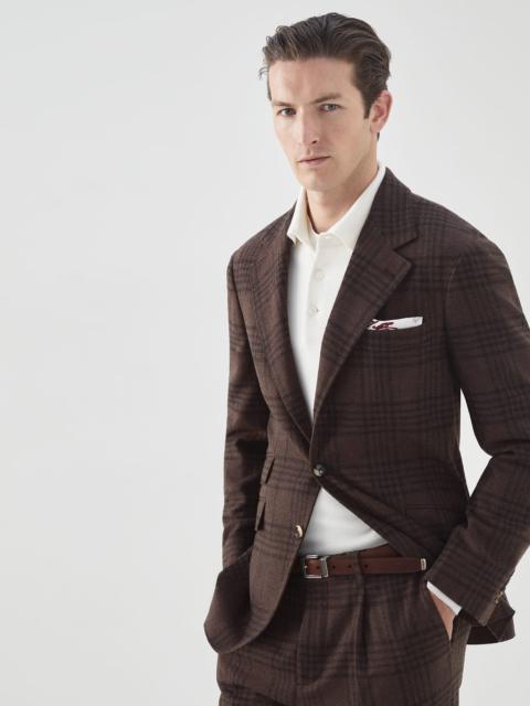 Frisé wool, silk and cashmere tartan deconstructed Cavallo blazer