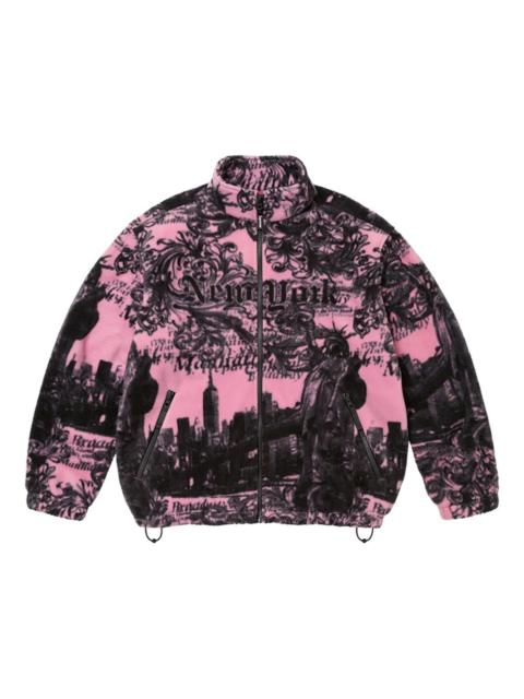 graphic fleece jacket