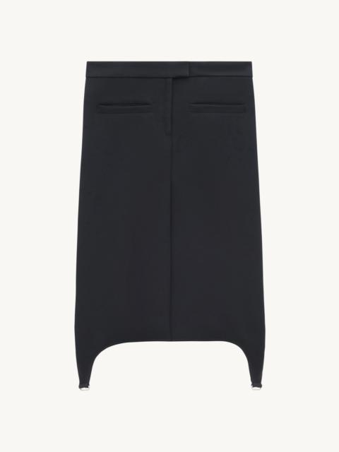 TWILL SUSPENDERS LONG SKIRT