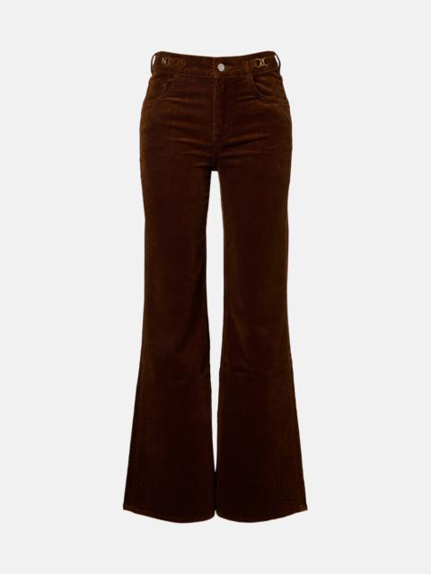 Kimberly cotton corduroy flared pants
