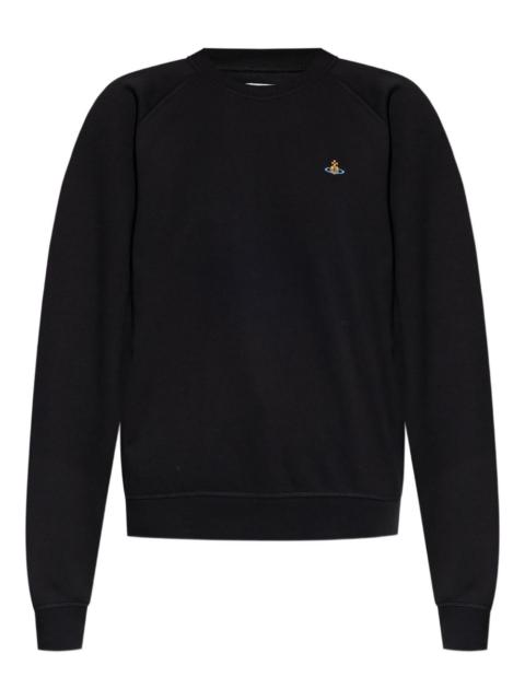 crew-neck embroidered sweatshirt