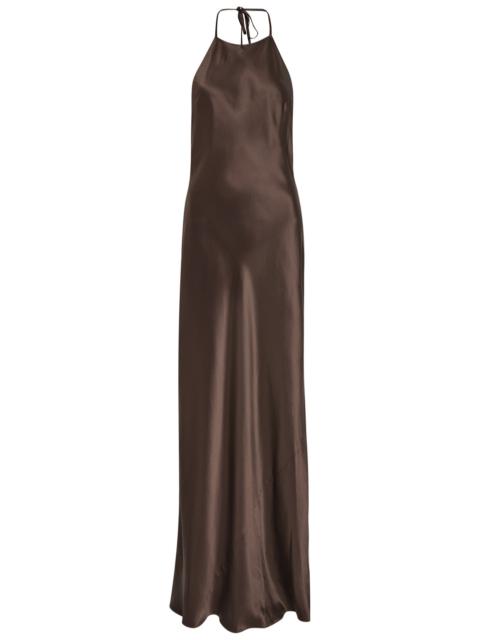 Reformation Jeany Halterneck Silk Maxi Dress