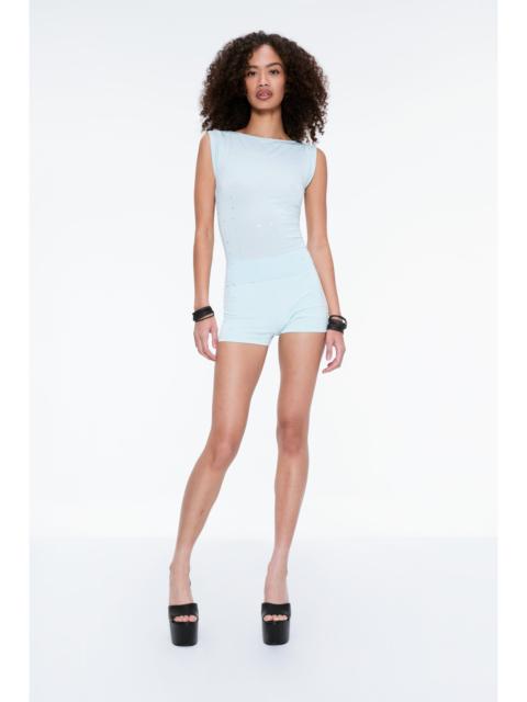 BOOTY SHORT - BABY BLUE RHINESTONE