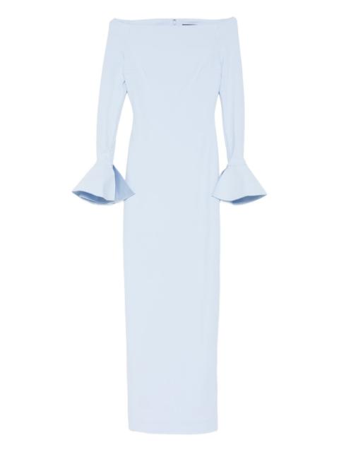 Anica bell-sleeve maxi dress