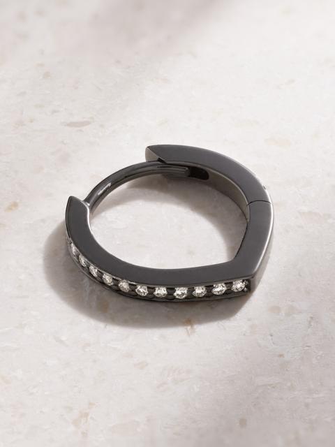 Antifer 18-karat Black Gold-washed Diamond Earring