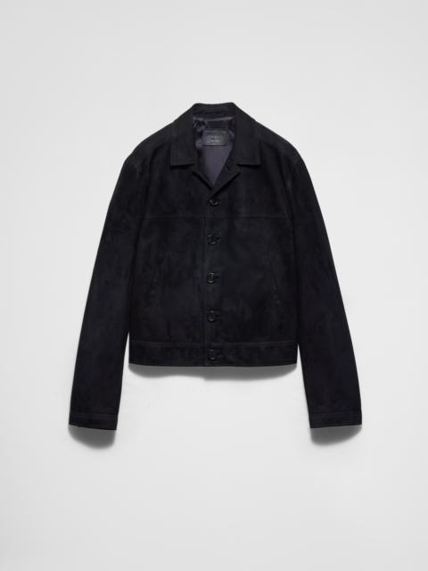 Suede blouson jacket