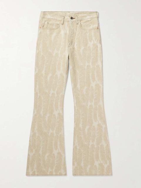 Magpie Slim-Fit Bootcut Jacquard Jeans