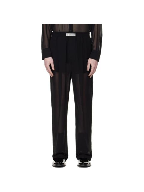 Black Jogging Large Transparent Trousers