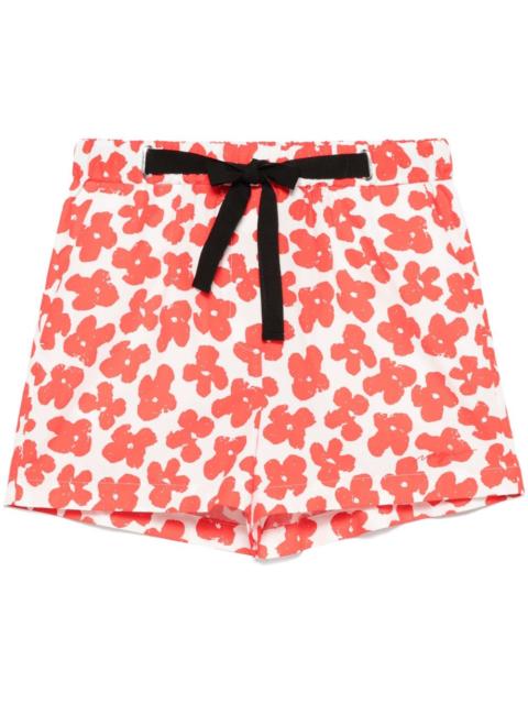 floral-print shorts