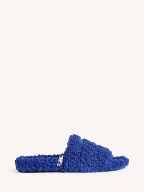 Men's Balenciaga | Nba Collaboration Furry Open Mule in Blue/white