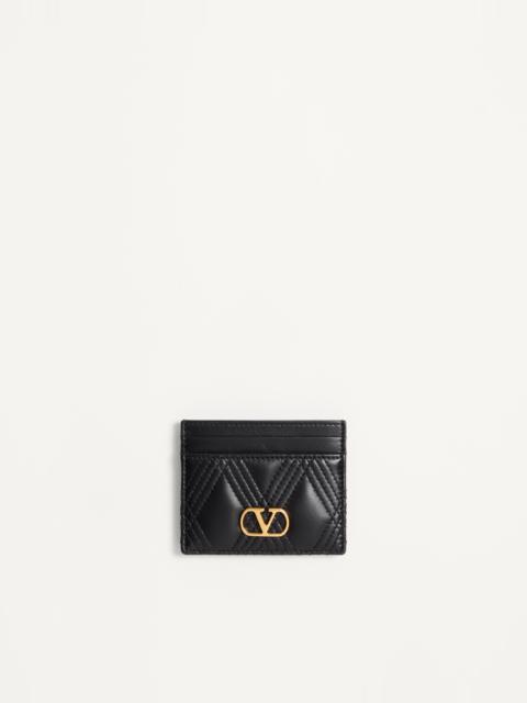 VALENTINO GARAVANI QUILTIE 67 CARDHOLDER IN QUILTED NAPPA LEATHER