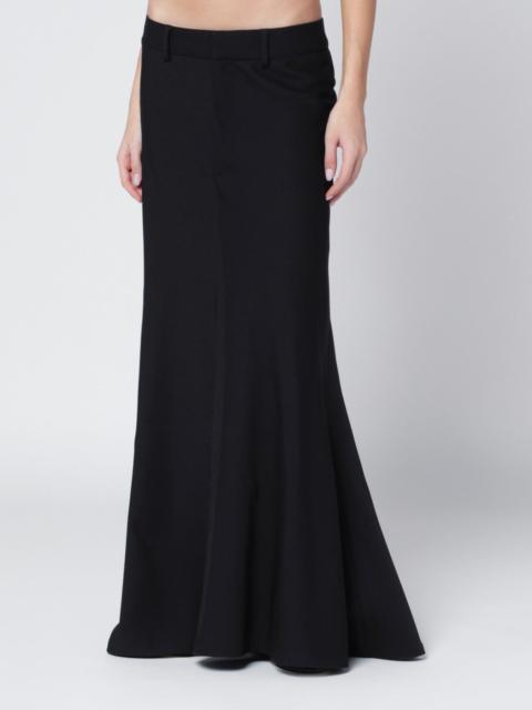 Black long wool skirt