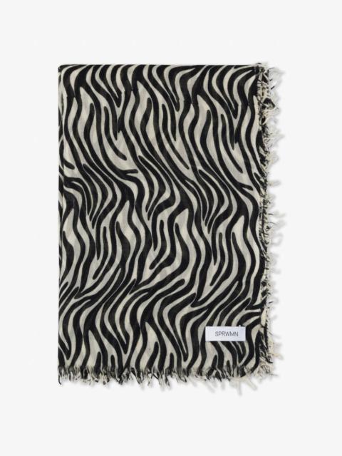 ZEBRA CASHMERE PASHMINA SCARF