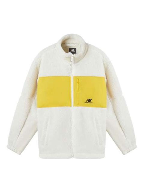 New Balance Lifestyle Cotton Warm Jacket 'White Yellow' MDA35013-CRE