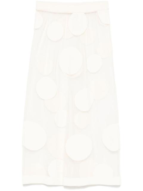 polka-dot midi skirt