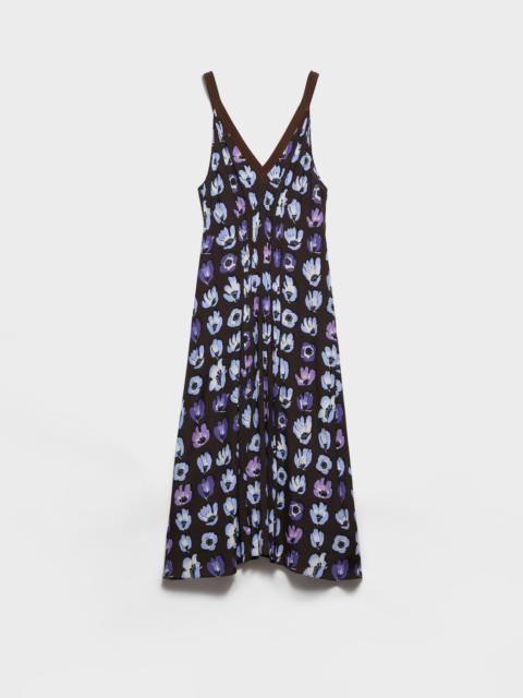 Floral print marocain dress