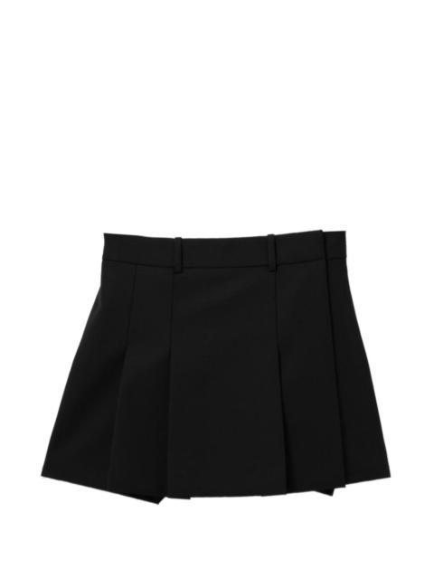 pleated mini skirt