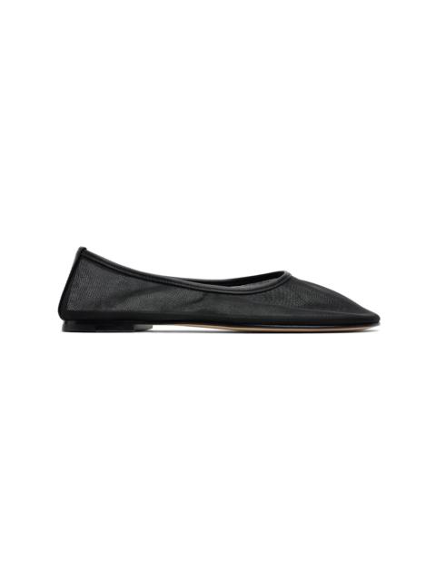 Black Balla Mesh Ballerina Flats